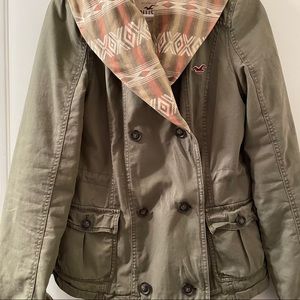Hollister army green Aztec utility jacket size M